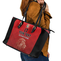 Custom Belgium Football We are Champions Leather Tote Bag Red Style Come on De Rode Duivels