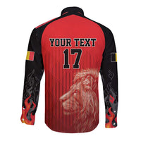Custom Belgium Football We are Champions Long Sleeve Button Shirt Red Style Come on De Rode Duivels