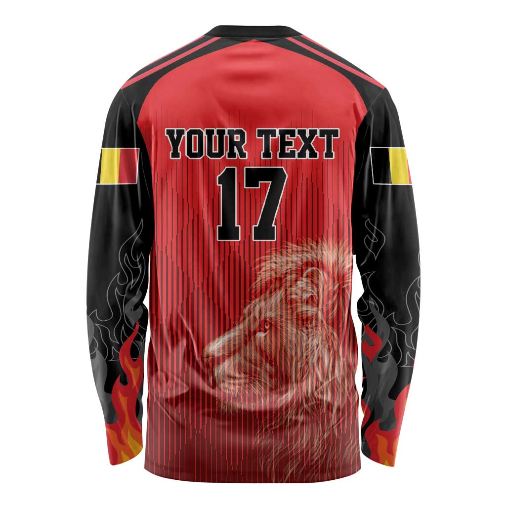Custom Belgium Football We are Champions Long Sleeve Shirt Red Style Come on De Rode Duivels