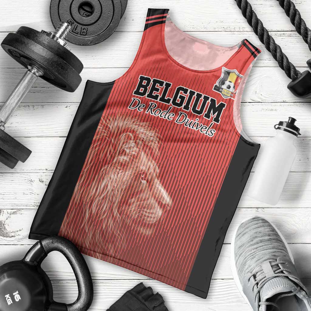 Custom Belgium Football We are Champions Men Tank Top Red Style Come on De Rode Duivels