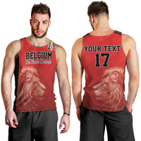 Custom Belgium Football We are Champions Men Tank Top Red Style Come on De Rode Duivels