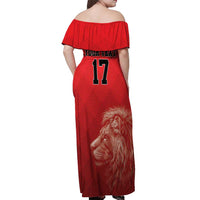 Custom Belgium Football We are Champions Off Shoulder Maxi Dress Red Style Come on De Rode Duivels