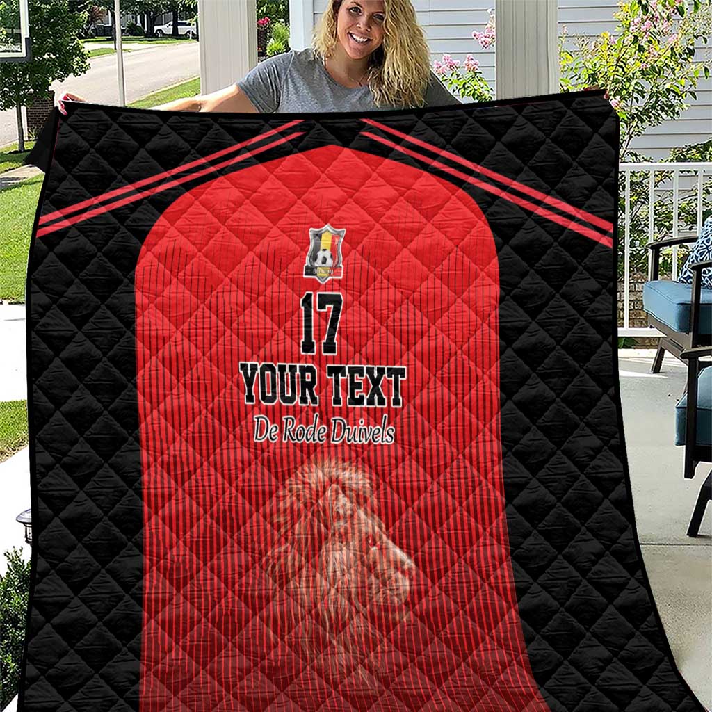 Custom Belgium Football We are Champions Quilt Red Style Come on De Rode Duivels