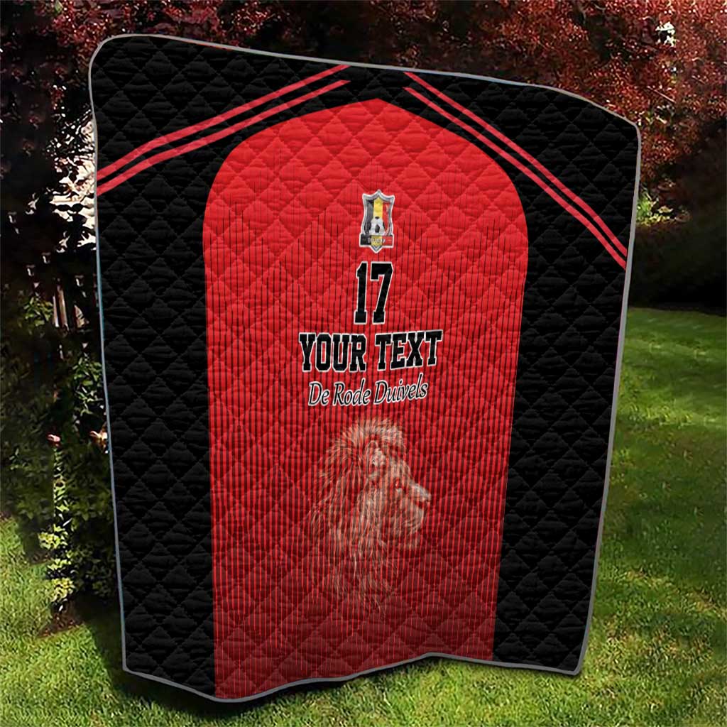 Custom Belgium Football We are Champions Quilt Red Style Come on De Rode Duivels