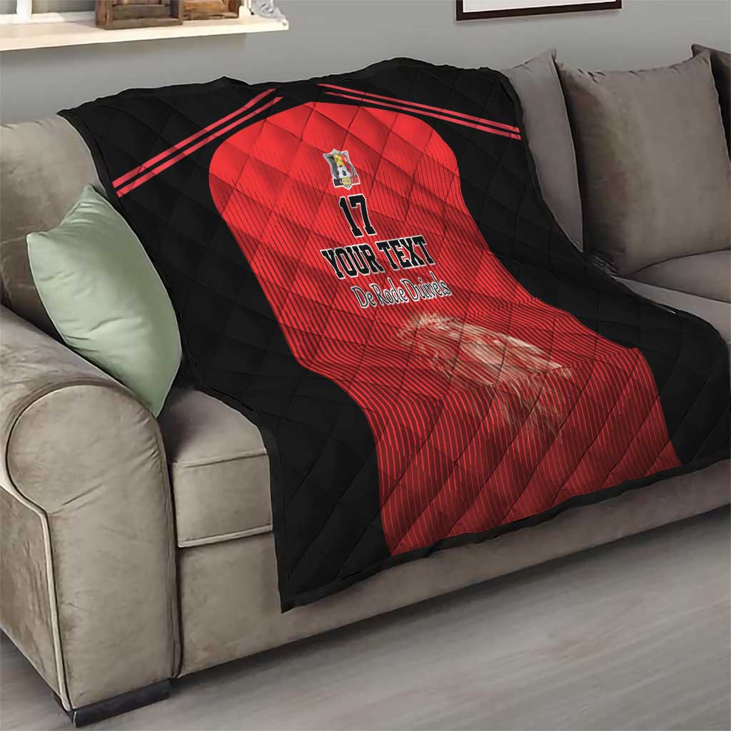 Custom Belgium Football We are Champions Quilt Red Style Come on De Rode Duivels