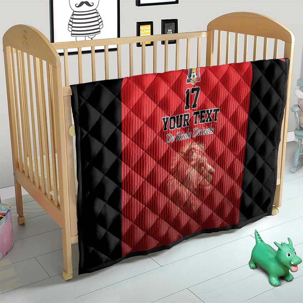 Custom Belgium Football We are Champions Quilt Red Style Come on De Rode Duivels