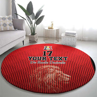 Custom Belgium Football We are Champions Round Carpet Red Style Come on De Rode Duivels