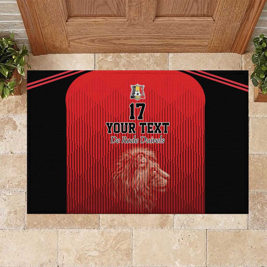 Custom Belgium Football We are Champions Rubber Doormat Red Style Come on De Rode Duivels