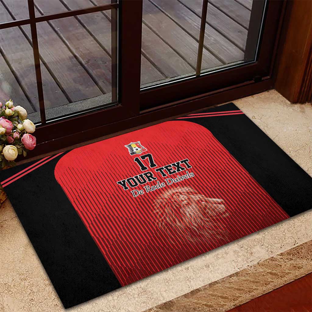 Custom Belgium Football We are Champions Rubber Doormat Red Style Come on De Rode Duivels