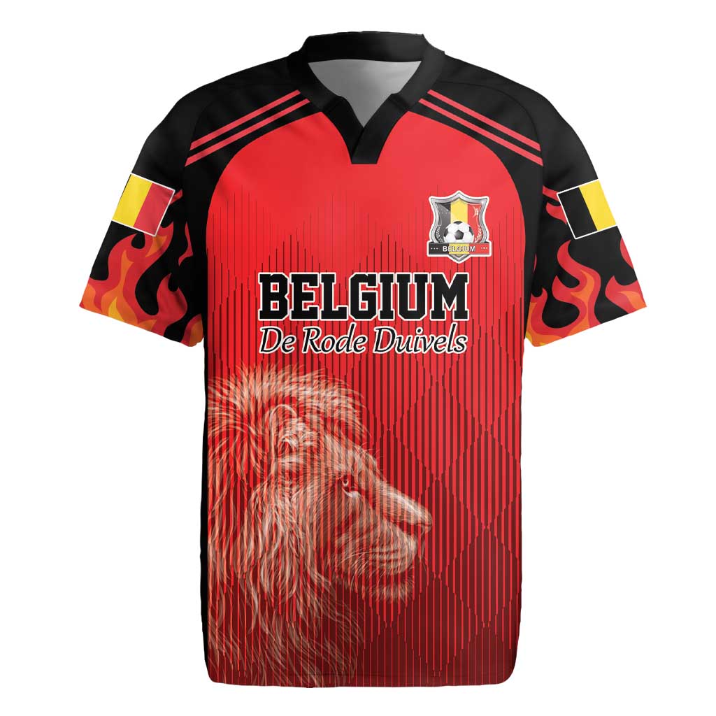 Custom Belgium Football We are Champions Rugby Jersey Red Style Come on De Rode Duivels