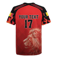 Custom Belgium Football We are Champions Rugby Jersey Red Style Come on De Rode Duivels