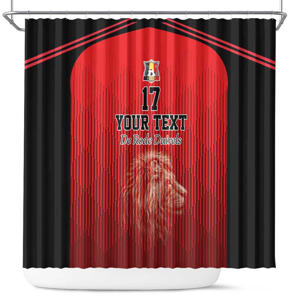 Custom Belgium Football We are Champions Shower Curtain Red Style Come on De Rode Duivels