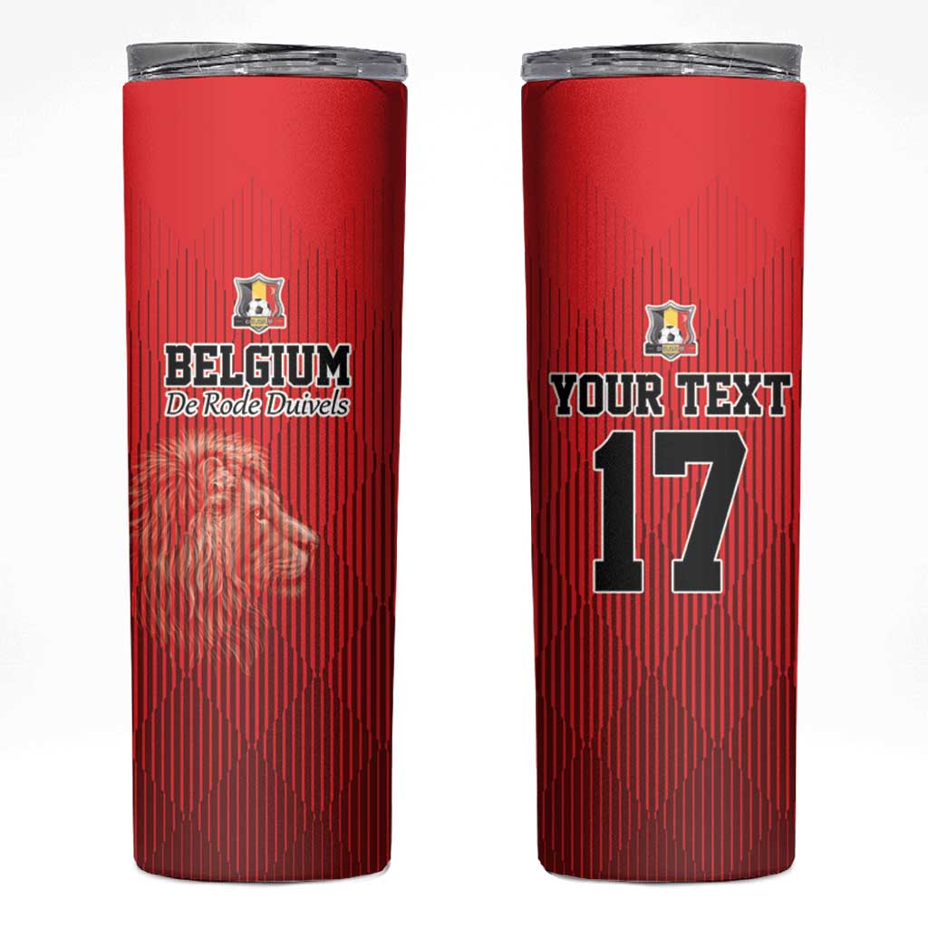 Custom Belgium Football We are Champions Skinny Tumbler Red Style Come on De Rode Duivels