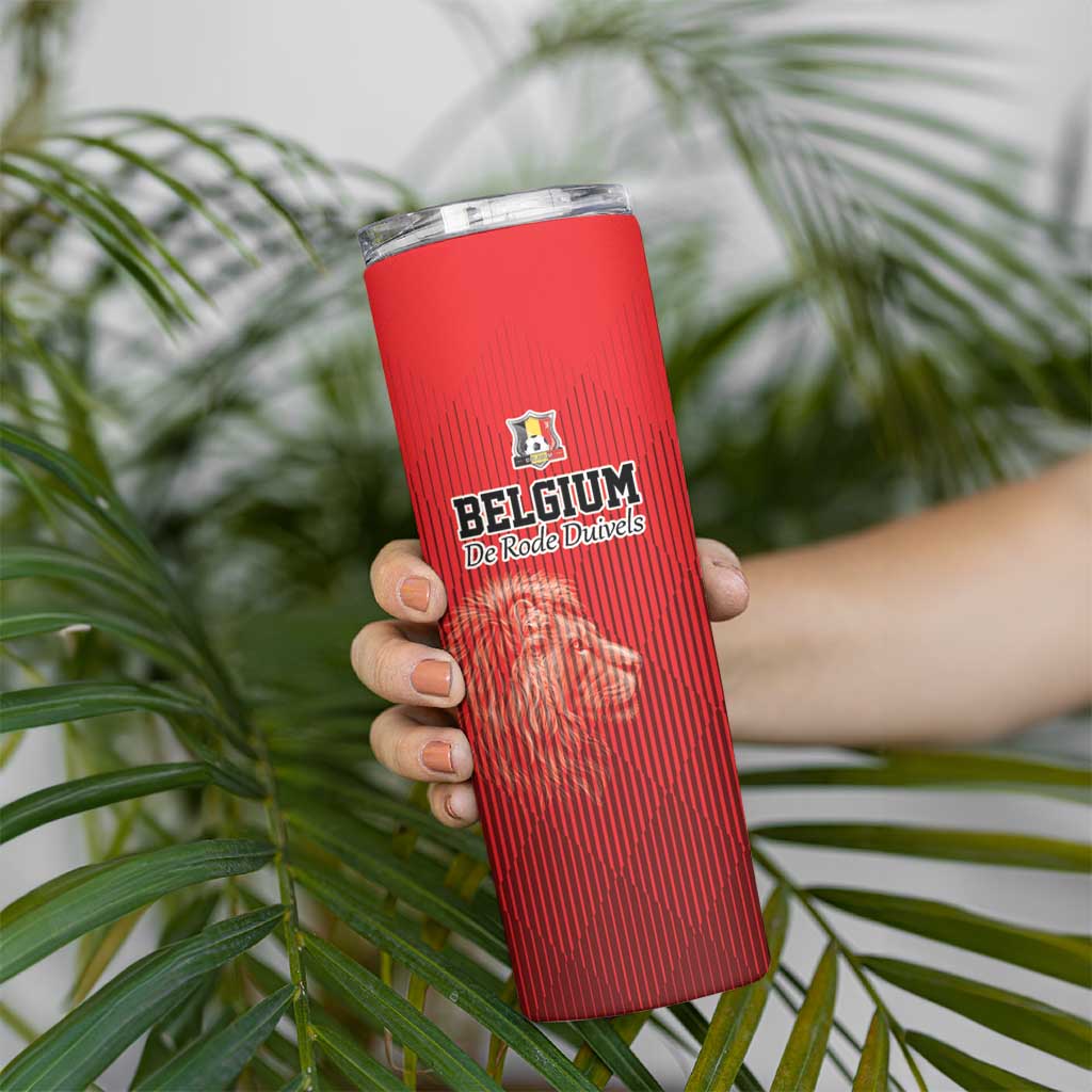 Custom Belgium Football We are Champions Skinny Tumbler Red Style Come on De Rode Duivels