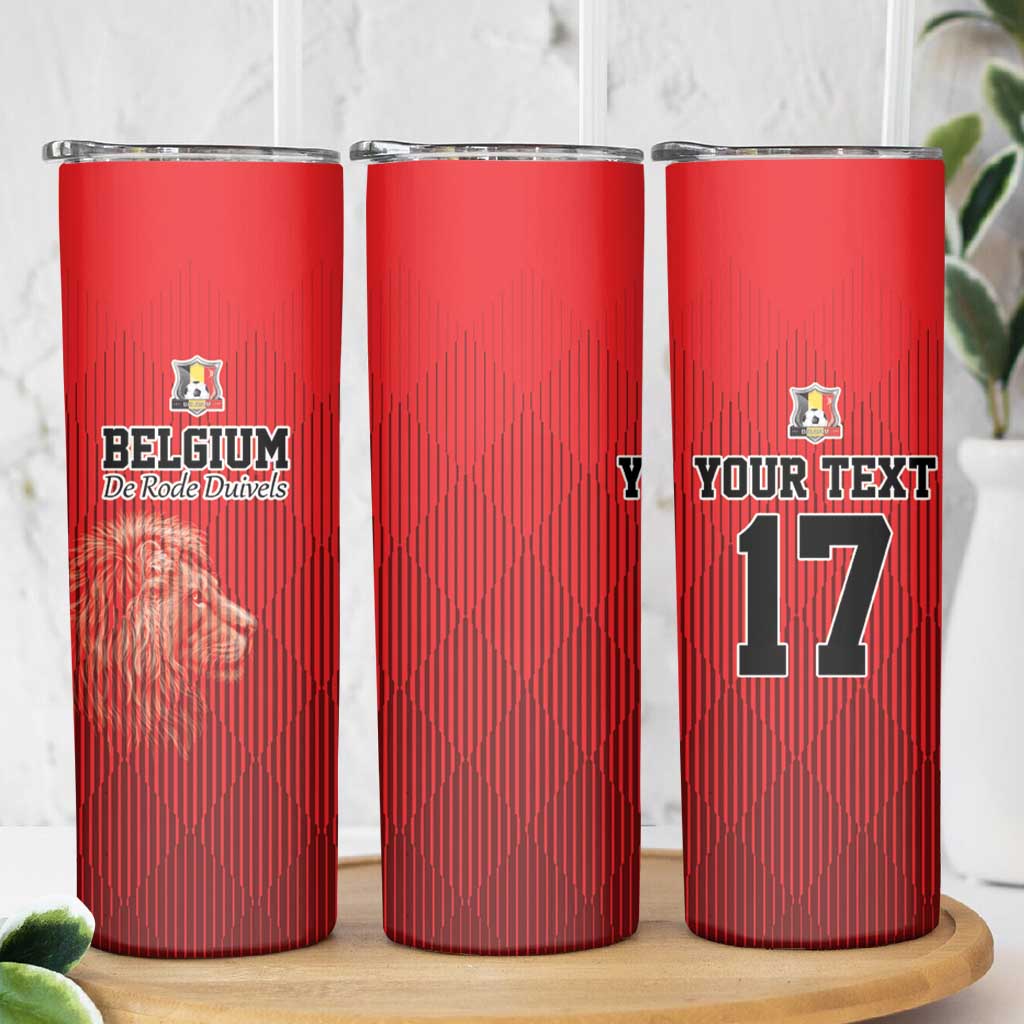 Custom Belgium Football We are Champions Skinny Tumbler Red Style Come on De Rode Duivels