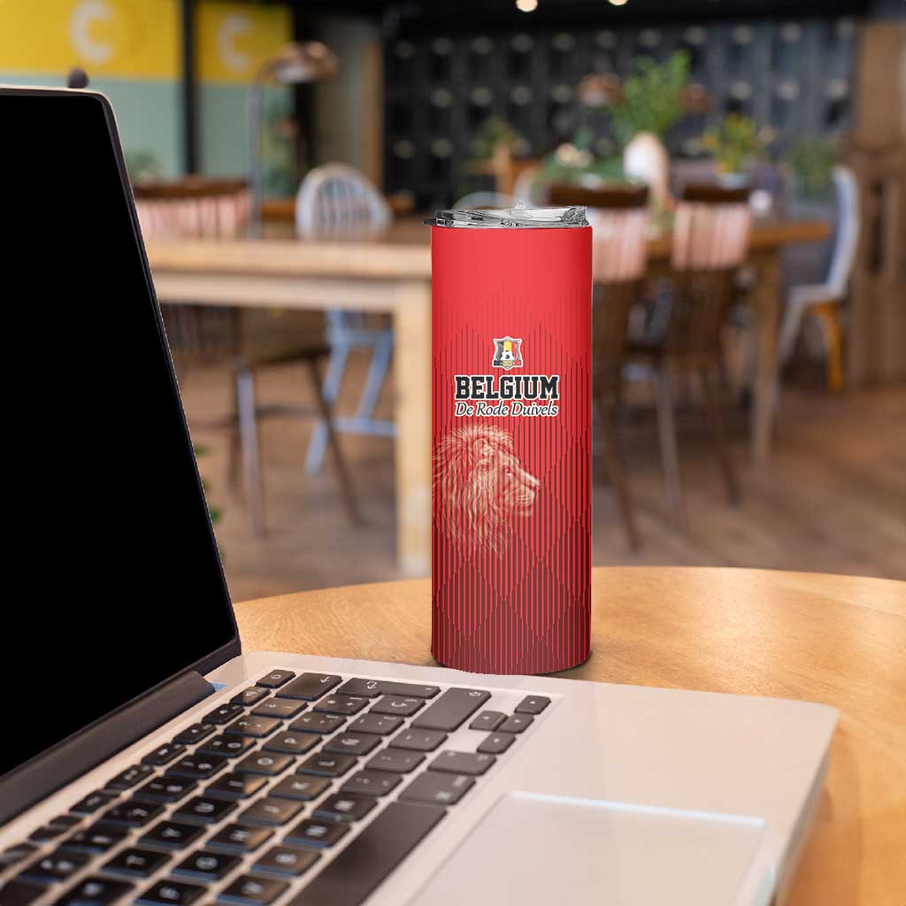 Custom Belgium Football We are Champions Skinny Tumbler Red Style Come on De Rode Duivels