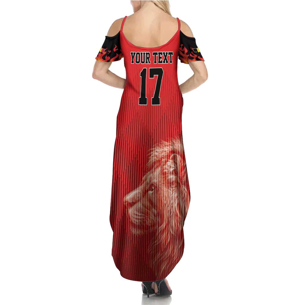 Custom Belgium Football We are Champions Summer Maxi Dress Red Style Come on De Rode Duivels