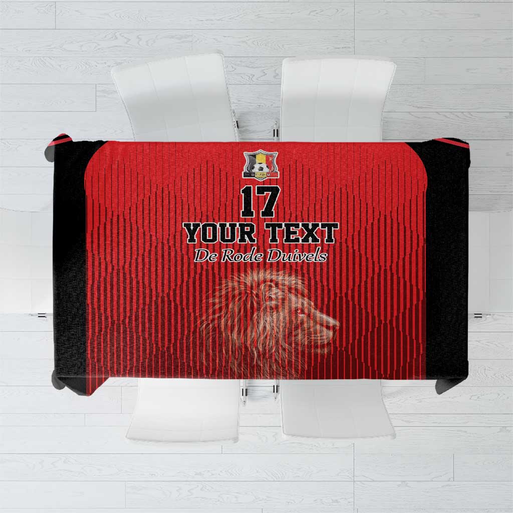 Custom Belgium Football We are Champions Tablecloth Red Style Come on De Rode Duivels