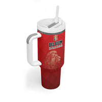 Custom Belgium Football We are Champions Tumbler With Handle Red Style Come on De Rode Duivels