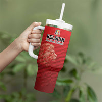 Custom Belgium Football We are Champions Tumbler With Handle Red Style Come on De Rode Duivels