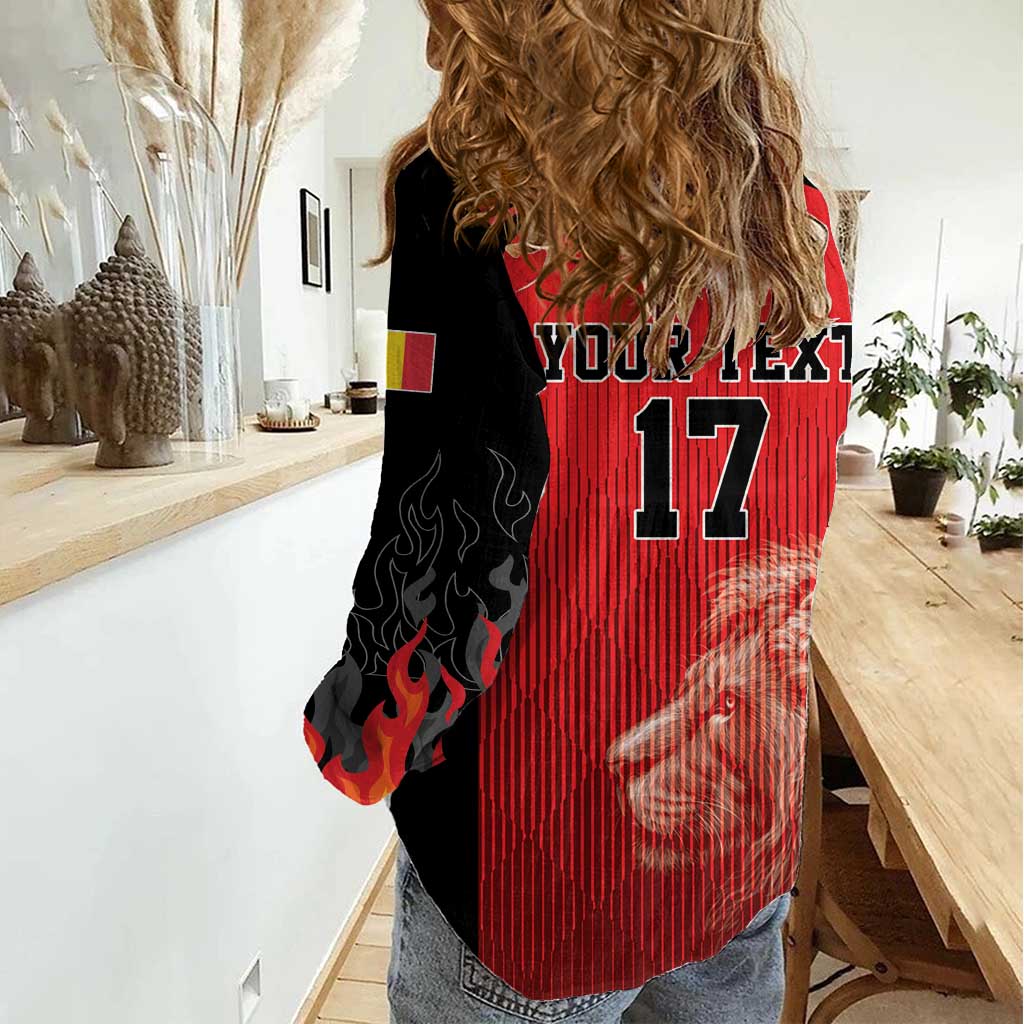 Custom Belgium Football We are Champions Women Casual Shirt Red Style Come on De Rode Duivels