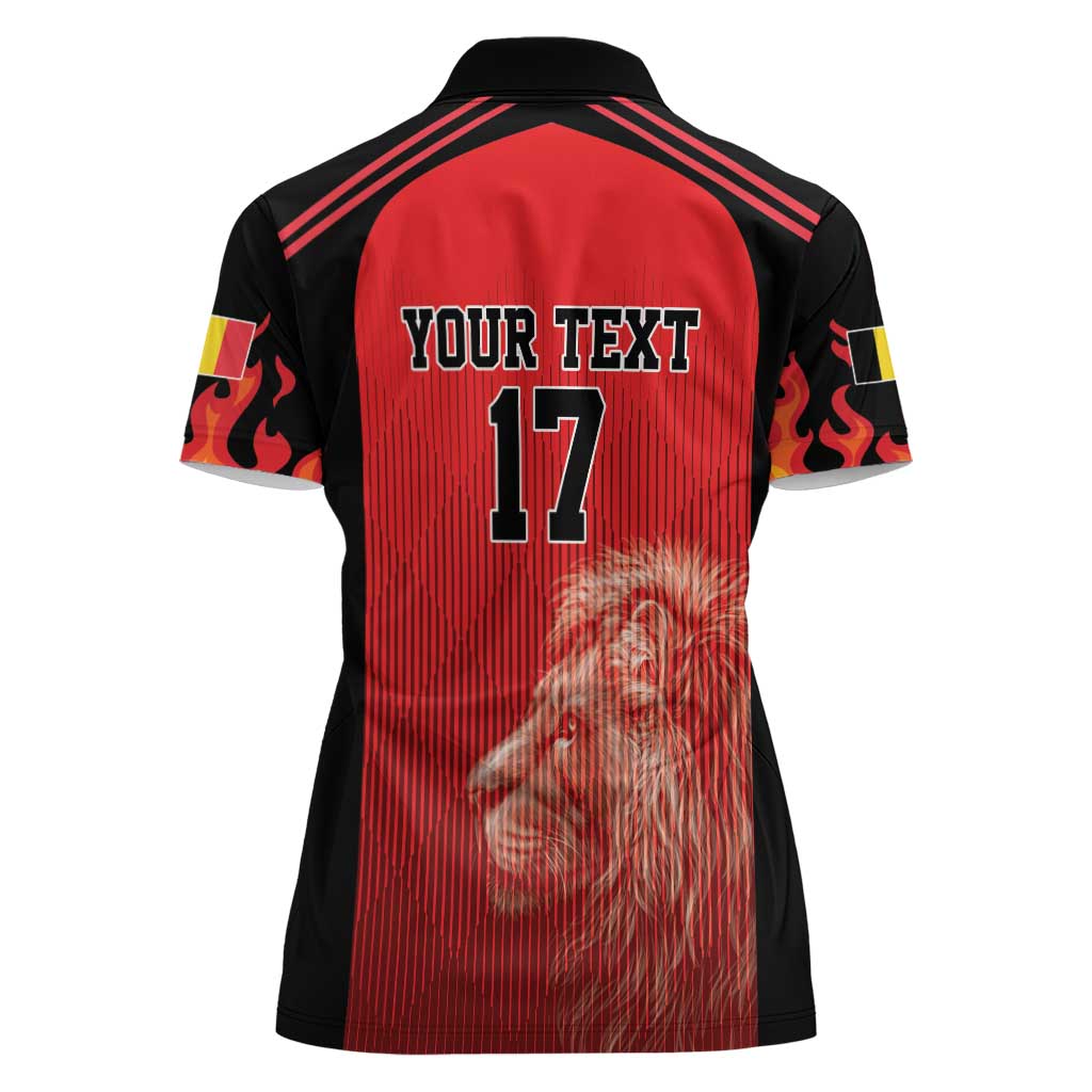 Custom Belgium Football We are Champions Women Polo Shirt Red Style Come on De Rode Duivels