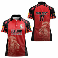 Custom Belgium Football We are Champions Women Polo Shirt Red Style Come on De Rode Duivels