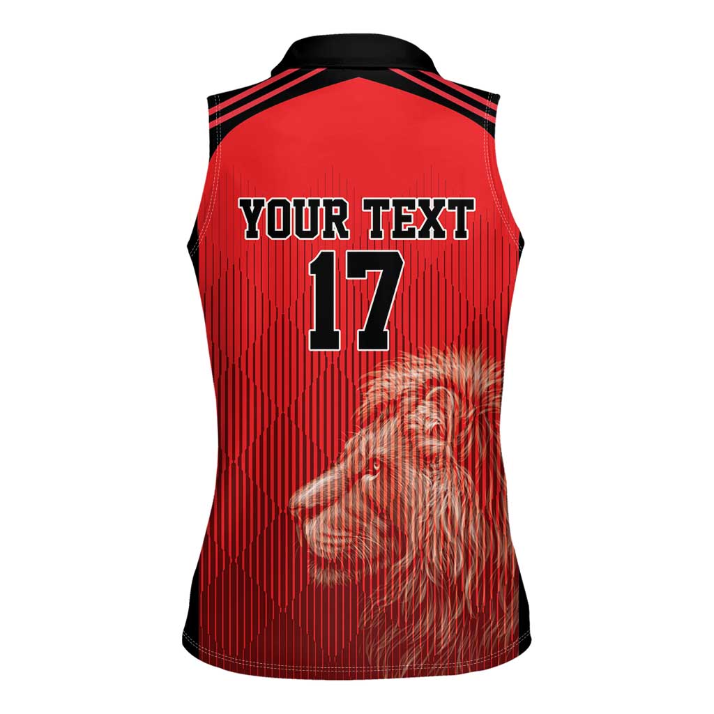 Custom Belgium Football We are Champions Women Sleeveless Polo Shirt Red Style Come on De Rode Duivels