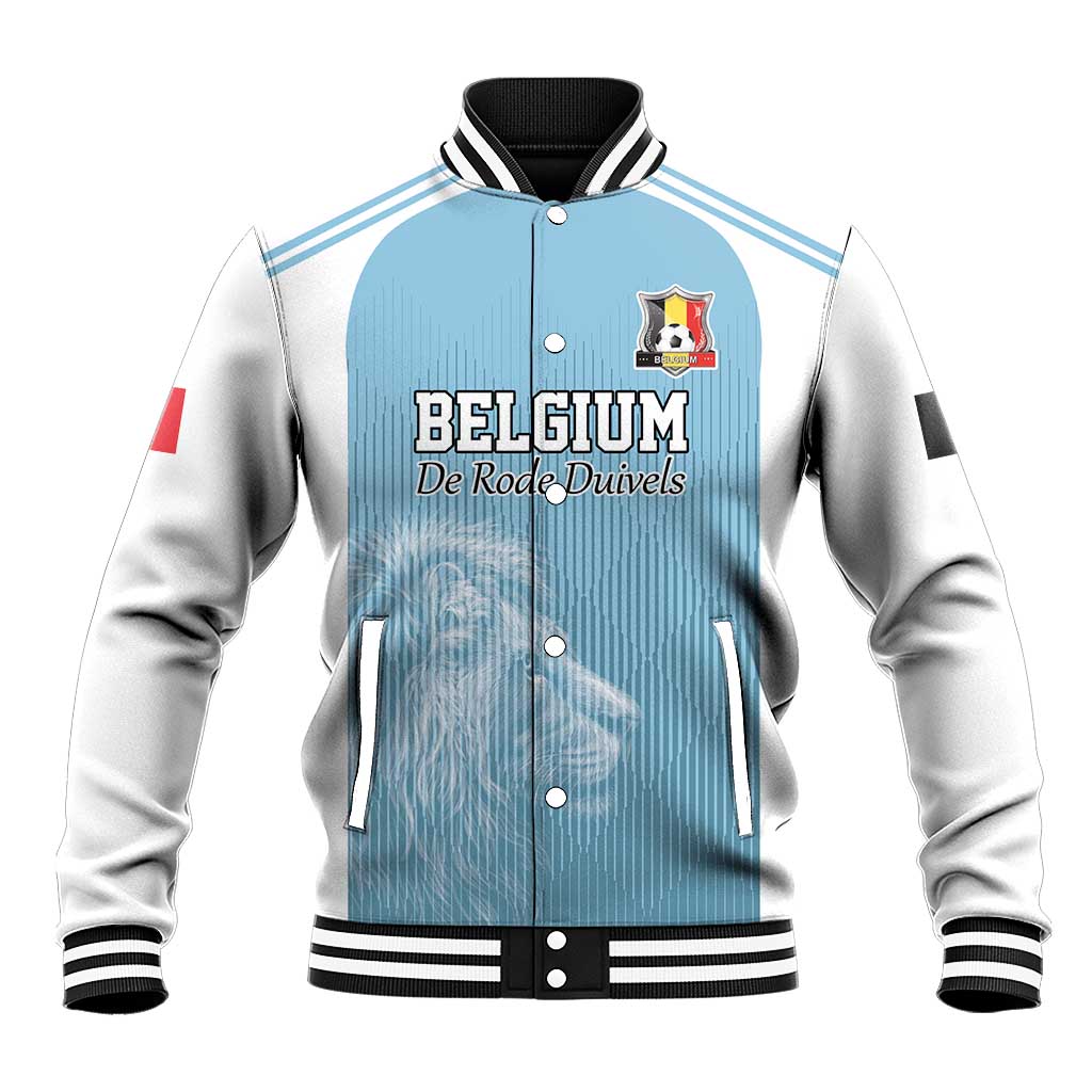 Custom Belgium Football We are Champions Baseball Jacket Blue Style Come on De Rode Duivels