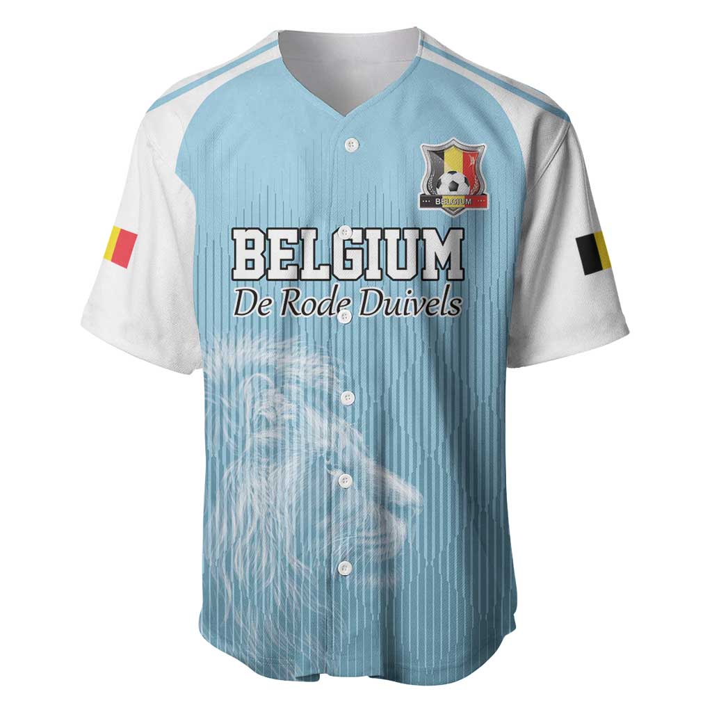 Custom Belgium Football We are Champions Baseball Jersey Blue Style Come on De Rode Duivels