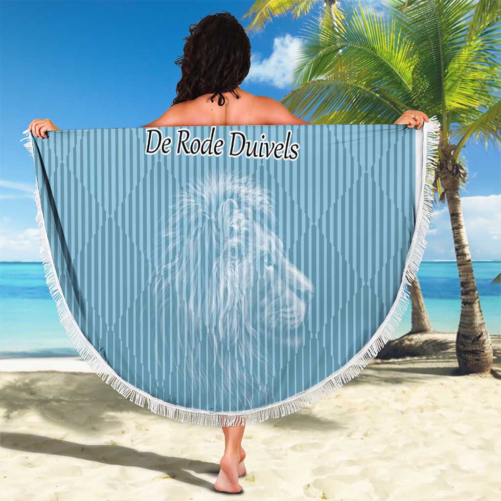 Custom Belgium Football We are Champions Beach Blanket Blue Style Come on De Rode Duivels