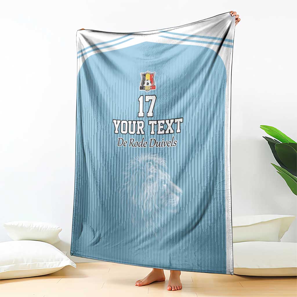 Custom Belgium Football We are Champions Blanket Blue Style Come on De Rode Duivels