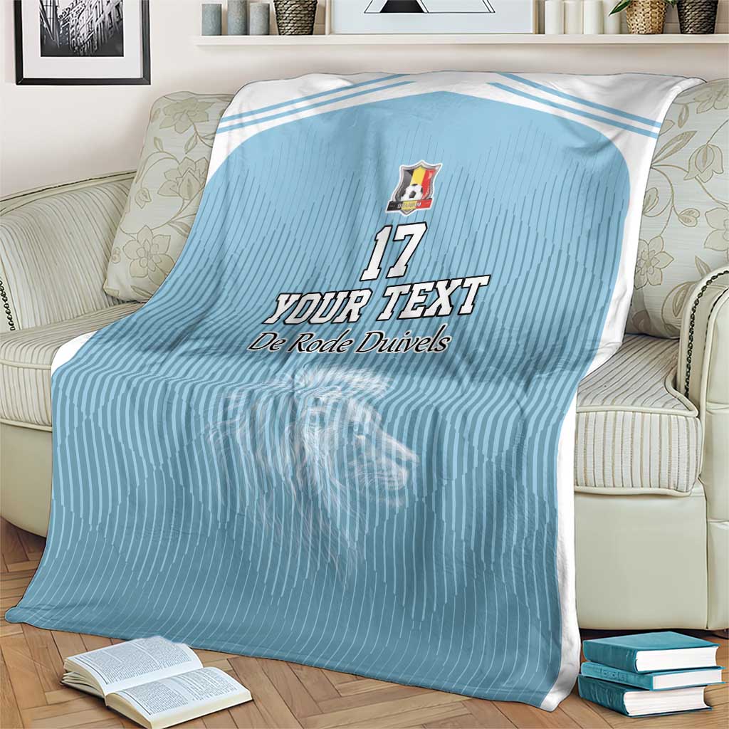 Custom Belgium Football We are Champions Blanket Blue Style Come on De Rode Duivels