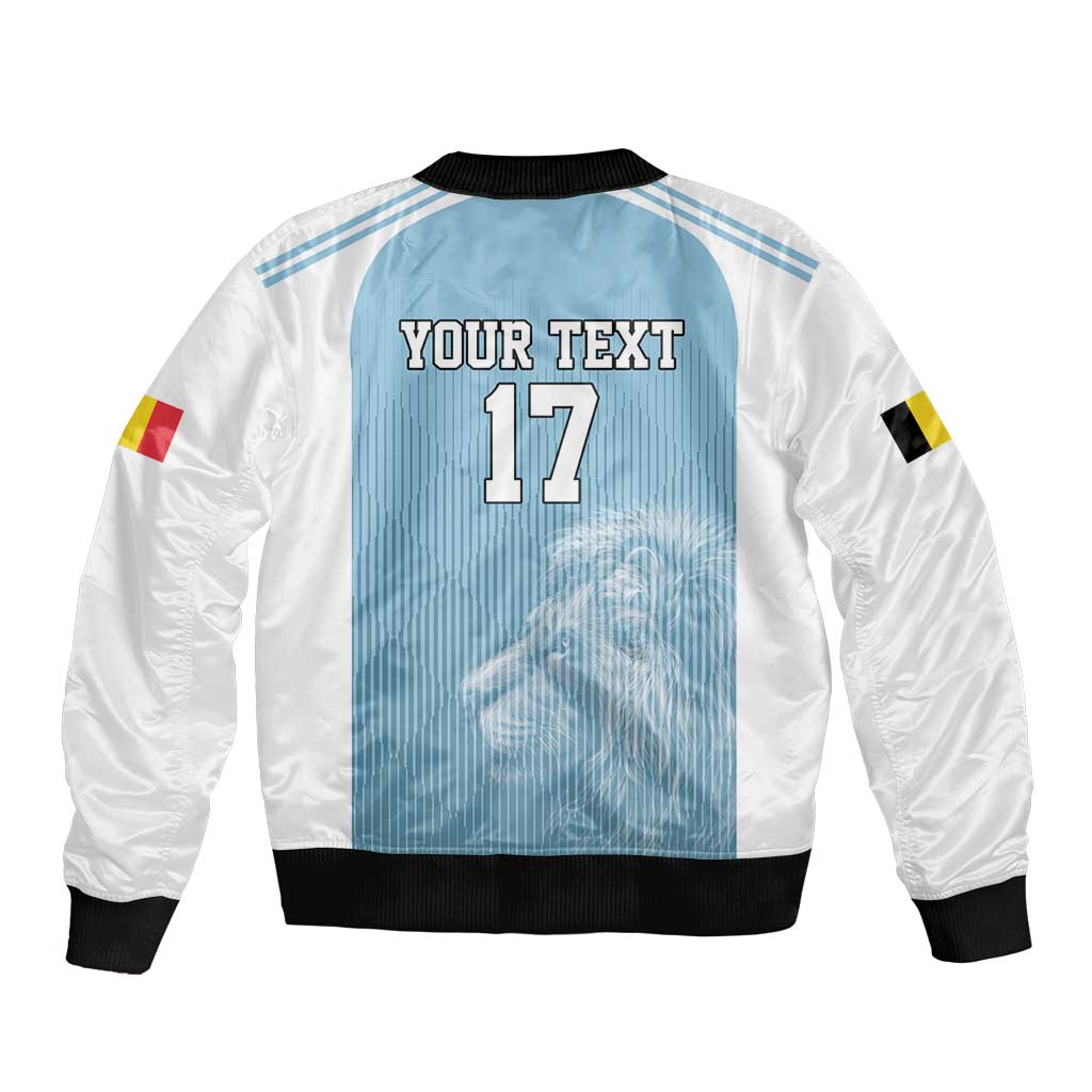 Custom Belgium Football We are Champions Bomber Jacket Blue Style Come on De Rode Duivels