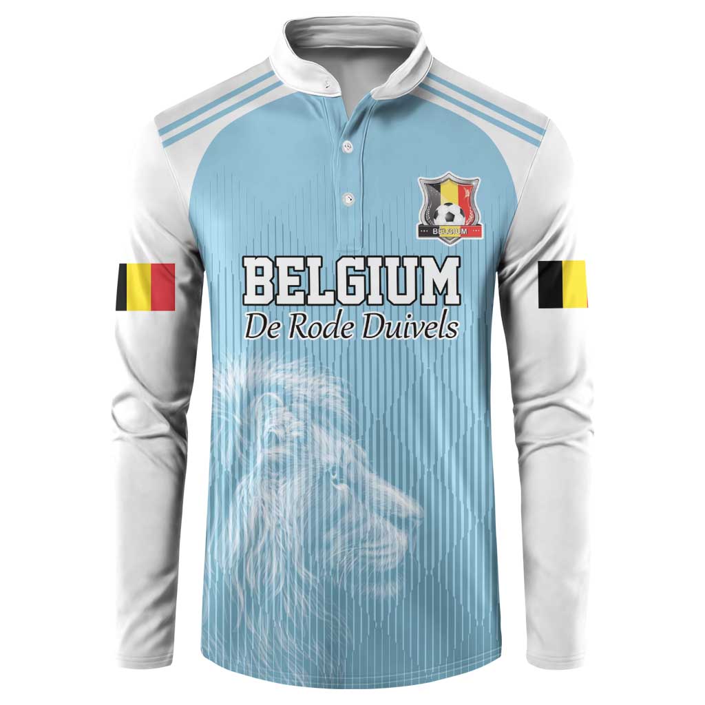 Custom Belgium Football We are Champions Button Sweatshirt Blue Style Come on De Rode Duivels