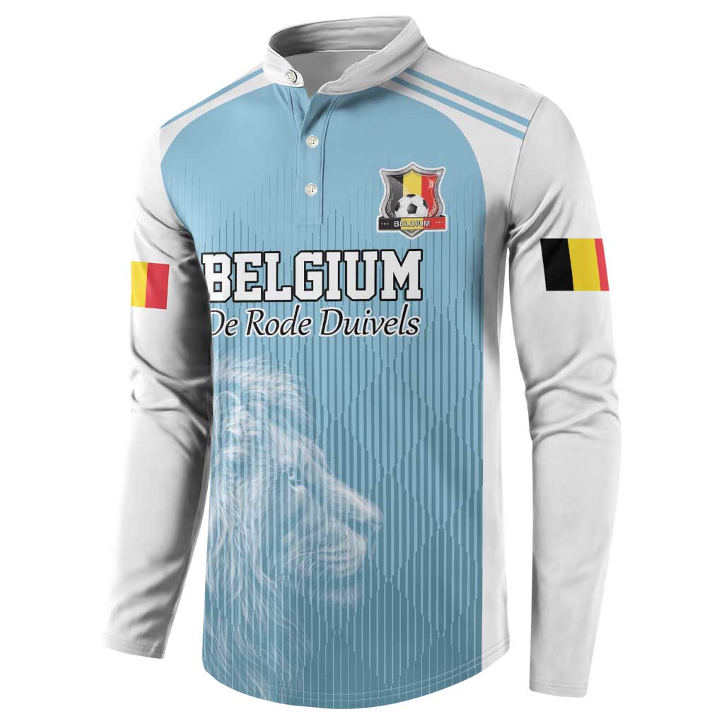Custom Belgium Football We are Champions Button Sweatshirt Blue Style Come on De Rode Duivels