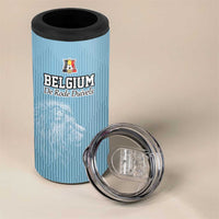 Custom Belgium Football We are Champions 4 in 1 Can Cooler Tumbler Blue Style Come on De Rode Duivels
