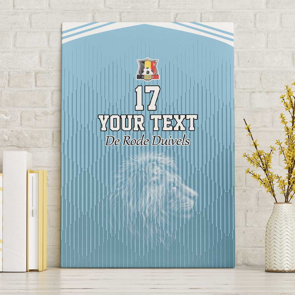 Custom Belgium Football We are Champions Canvas Wall Art Blue Style Come on De Rode Duivels