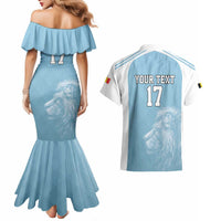 Custom Belgium Football We are Champions Couples Matching Mermaid Dress and Hawaiian Shirt Blue Style Come on De Rode Duivels
