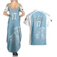 Custom Belgium Football We are Champions Couples Matching Summer Maxi Dress and Hawaiian Shirt Blue Style Come on De Rode Duivels