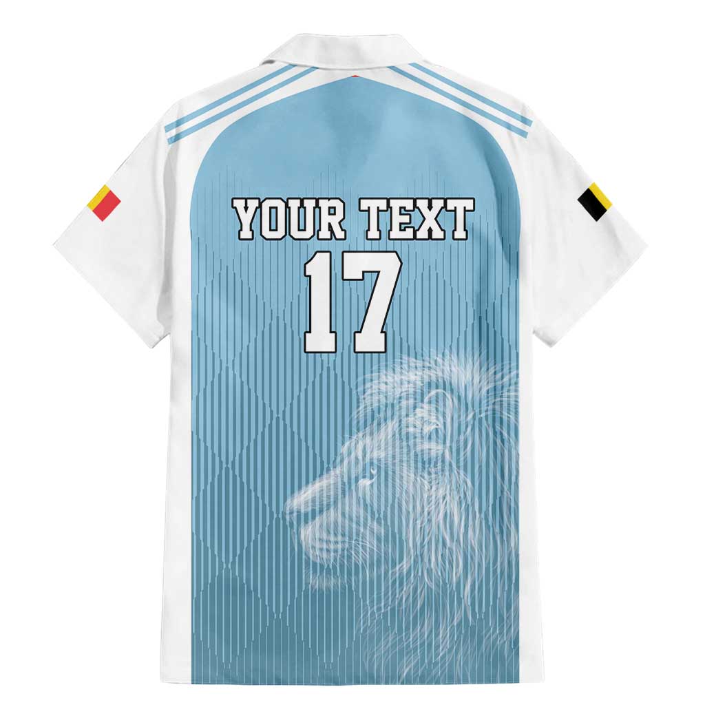 Custom Belgium Football We are Champions Family Matching Mermaid Dress and Hawaiian Shirt Blue Style Come on De Rode Duivels