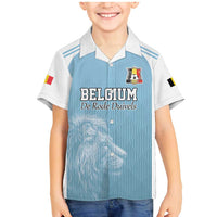 Custom Belgium Football We are Champions Family Matching Mermaid Dress and Hawaiian Shirt Blue Style Come on De Rode Duivels