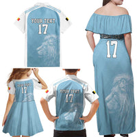 Custom Belgium Football We are Champions Family Matching Off Shoulder Maxi Dress and Hawaiian Shirt Blue Style Come on De Rode Duivels