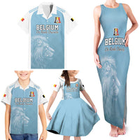 Custom Belgium Football We are Champions Family Matching Tank Maxi Dress and Hawaiian Shirt Blue Style Come on De Rode Duivels