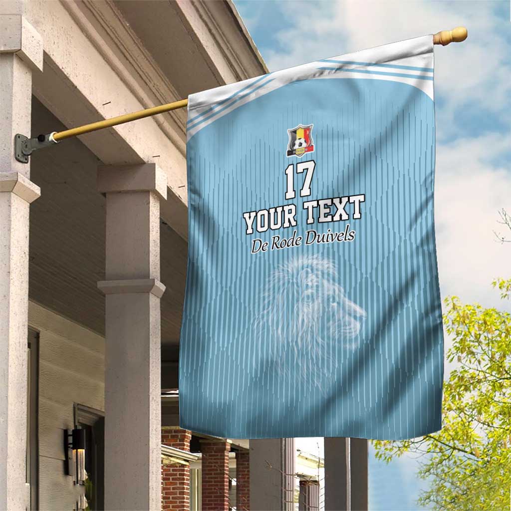 Custom Belgium Football We are Champions Garden Flag Blue Style Come on De Rode Duivels