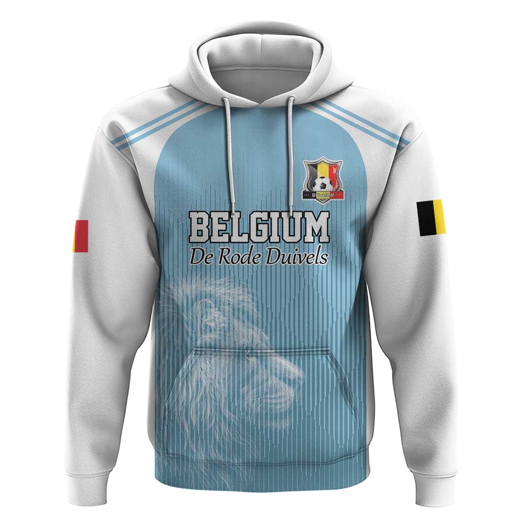 Custom Belgium Football We are Champions Hoodie Blue Style Come on De Rode Duivels