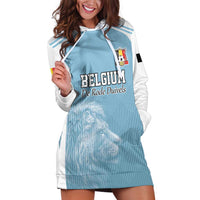 Custom Belgium Football We are Champions Hoodie Dress Blue Style Come on De Rode Duivels