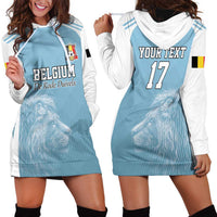 Custom Belgium Football We are Champions Hoodie Dress Blue Style Come on De Rode Duivels