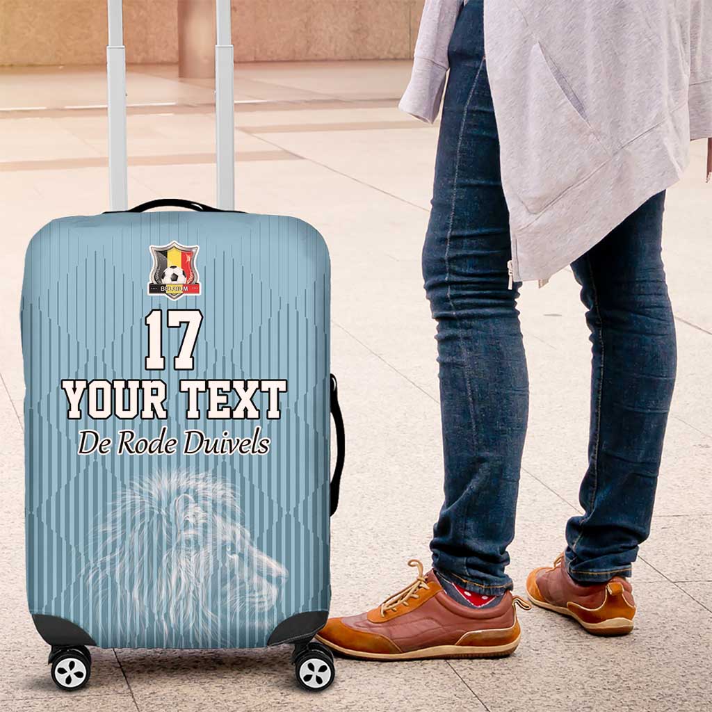Custom Belgium Football We are Champions Luggage Cover Blue Style Come on De Rode Duivels
