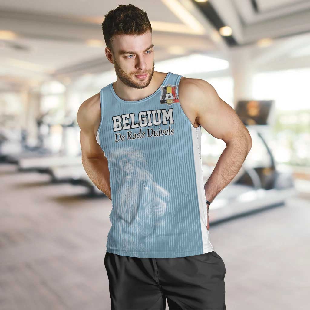 Custom Belgium Football We are Champions Men Tank Top Blue Style Come on De Rode Duivels